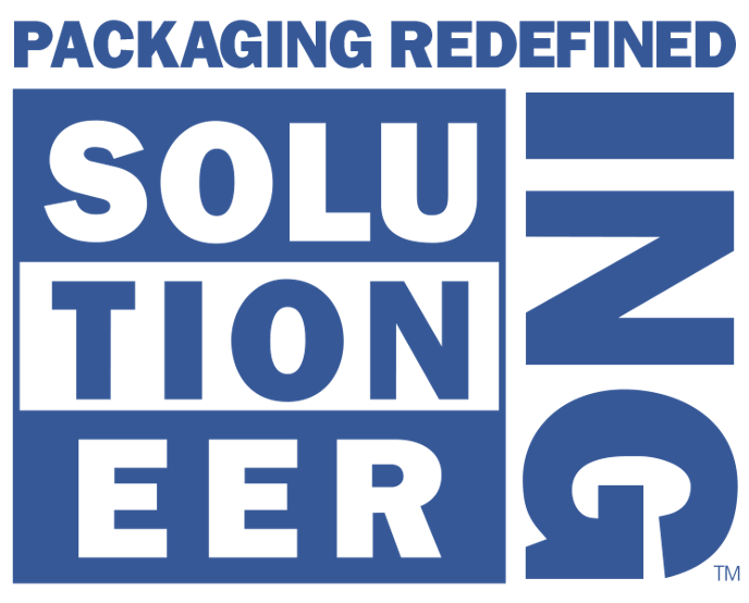 Solutioneering logo, a trademarked word representing custom packaging solutions for any application.